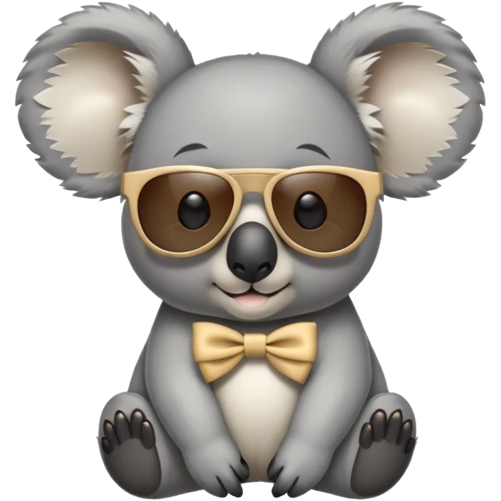 Koala mit Schleife auf dem Kopf und Sonnenbrille emoji