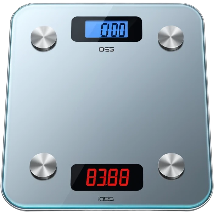 Digital weight scale with 0:00 on it emoji