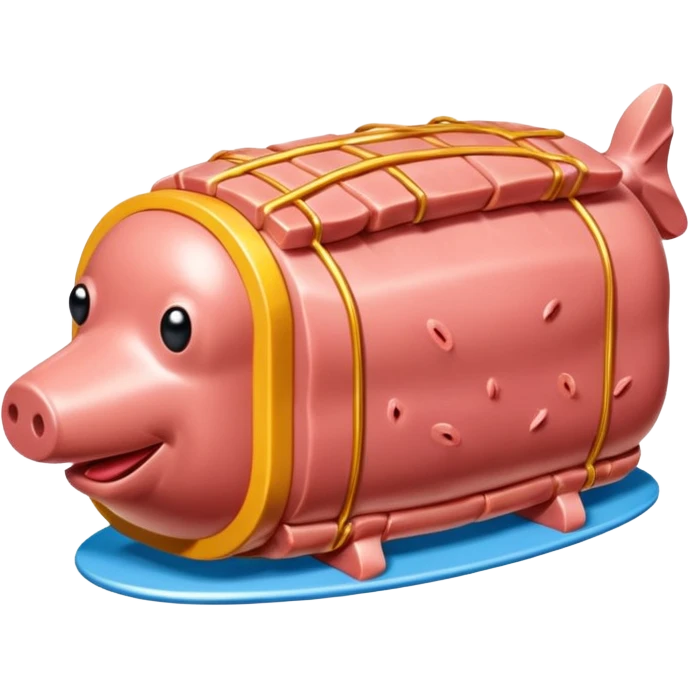 Jeff Koons style spam meat ham sculpture  emoji