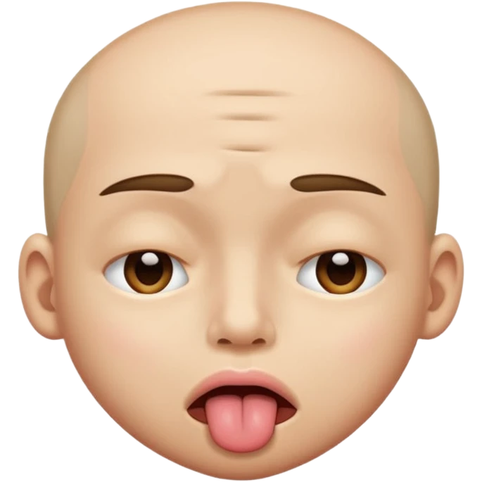 One eye closed one eyebrow up and sticking tongue out emoji