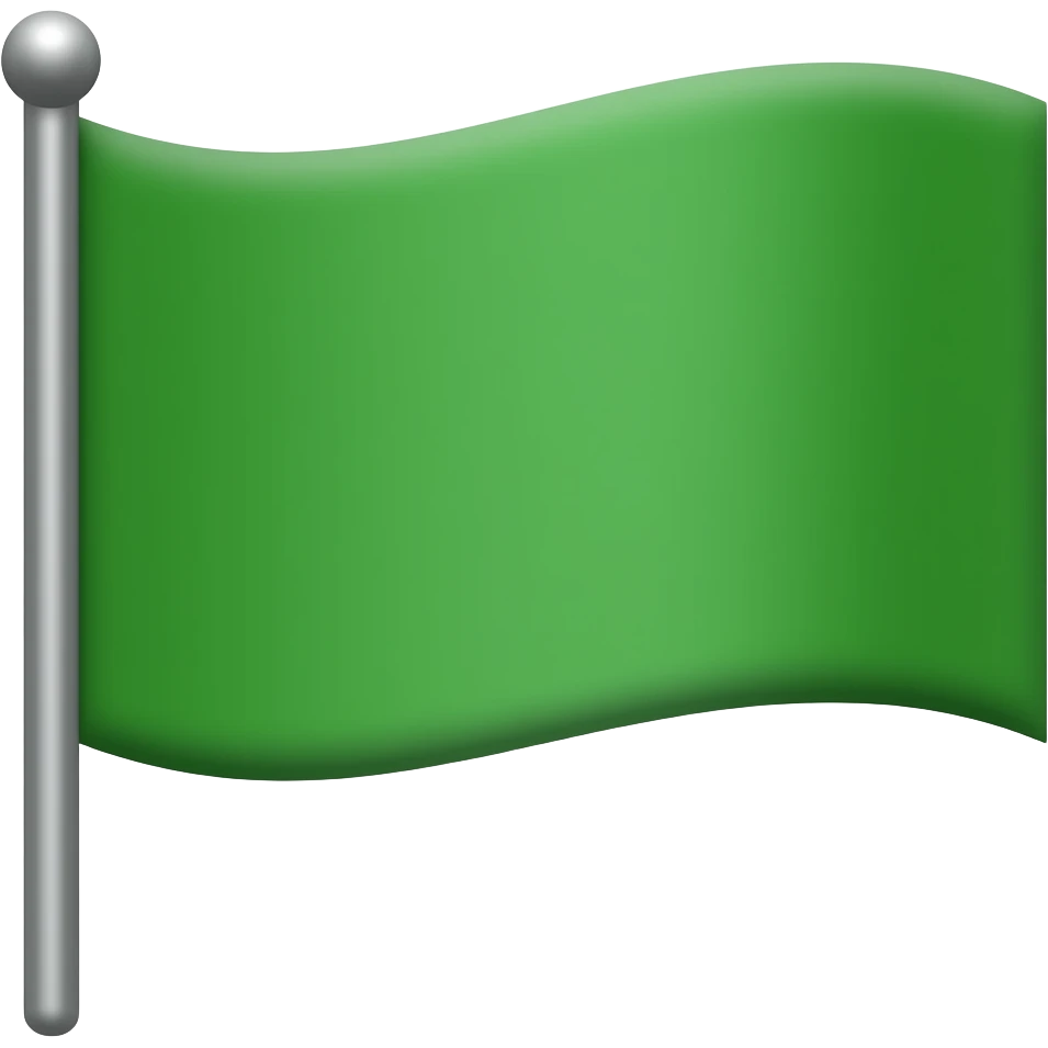 Make a green flag emoji