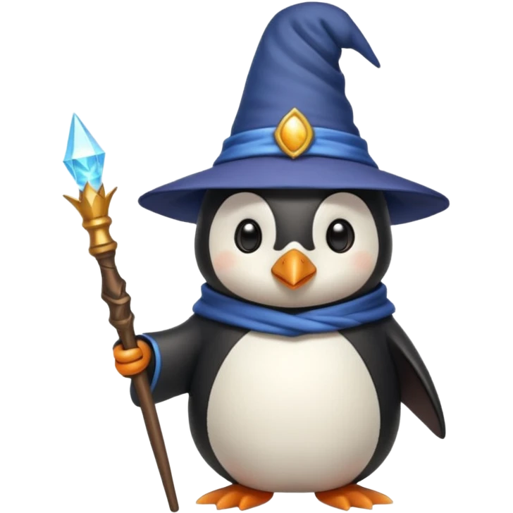 Penguin Wizard emoji