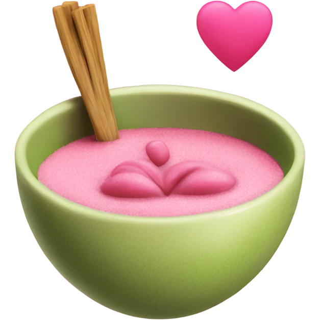 Matcha mit Herz in pink  emoji