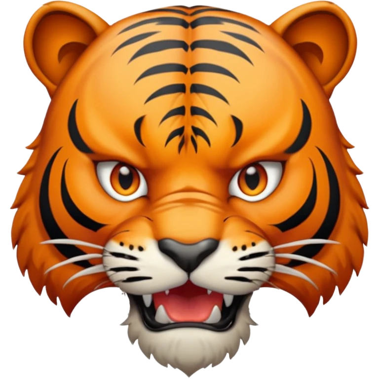 angry tiger with fangs, front face  emoji