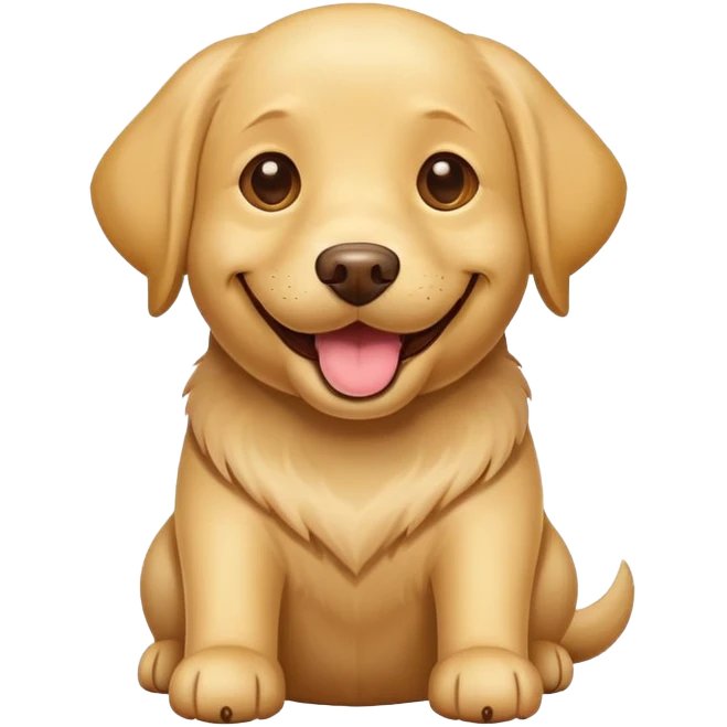 Lab dog smiling emoji