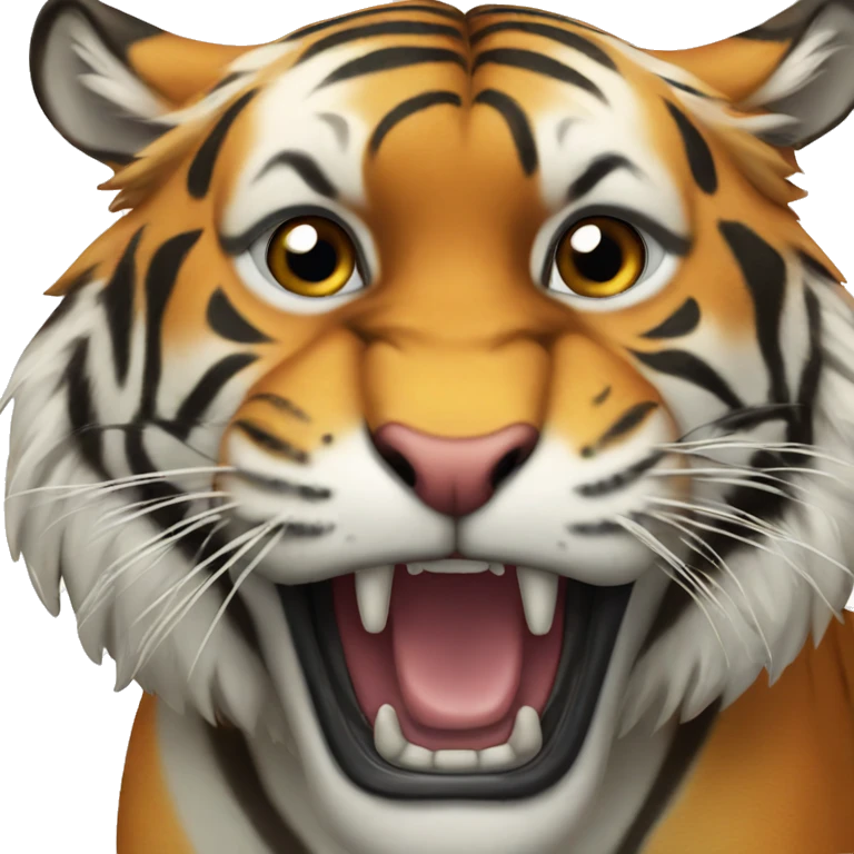 a tiger roaring emoji