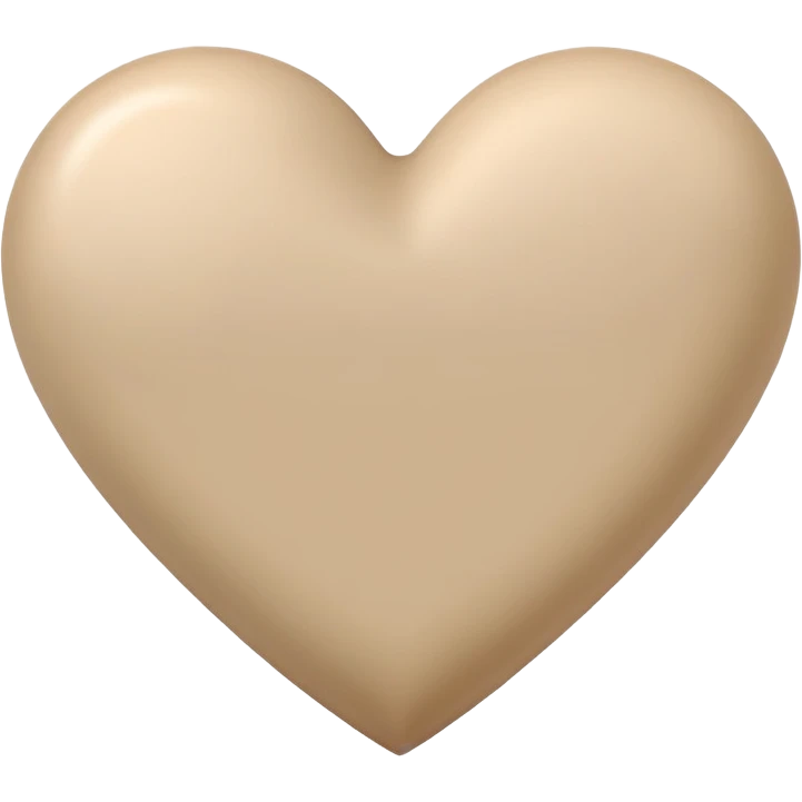 Beige heart  emoji