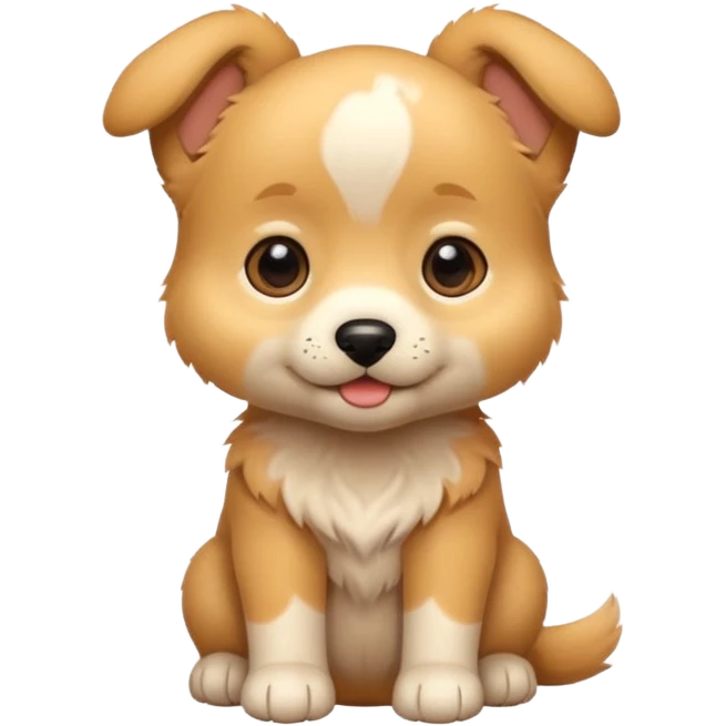 a bright puppy (less cheeks and less hair) emoji