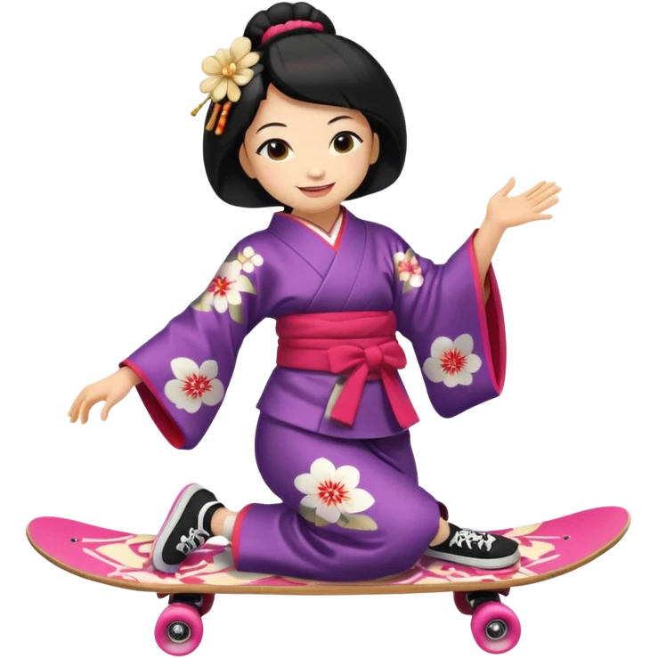 geisha skateboard  emoji