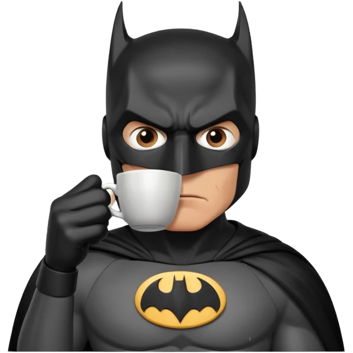 Batman drink coffee emoji