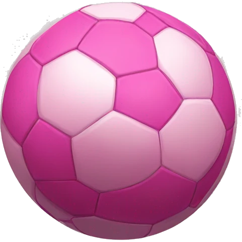 Pink soccer ball emoji