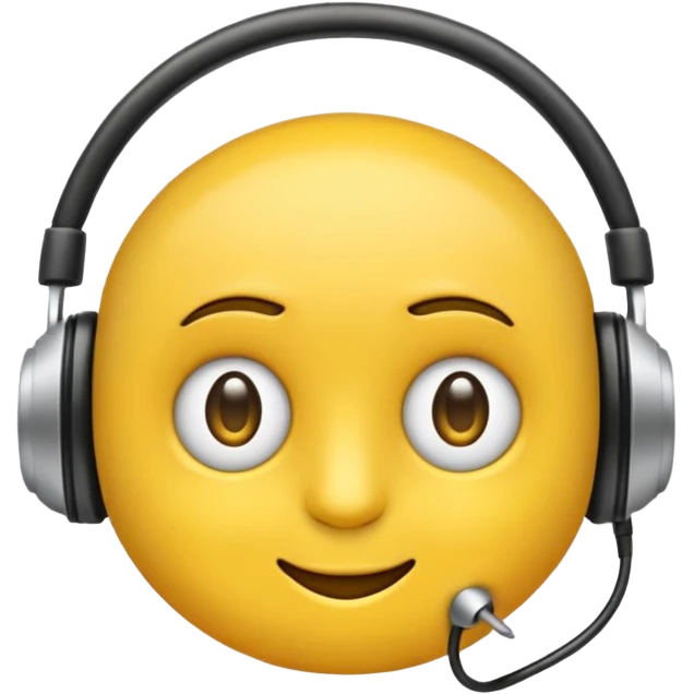 Ein gelber runder Emoji mit geschlossenen augen Augen. Total im moment. Glücklich, leichtes lächeln. Verträumt. Leichtigkeit. Freiheit. Overearkopfkörer auf dem kopf emoji