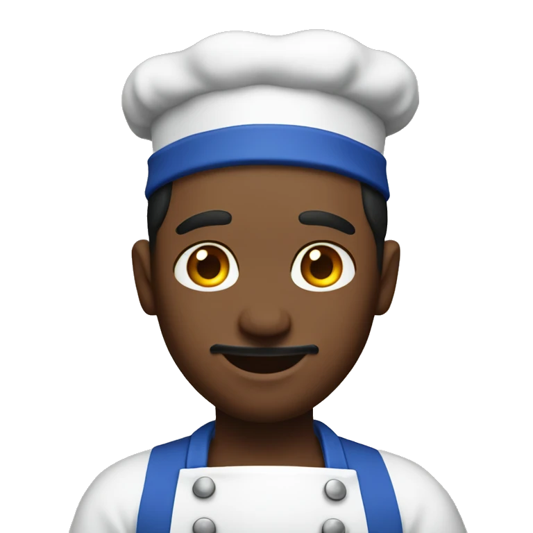 guy in a blue apron cook emoji