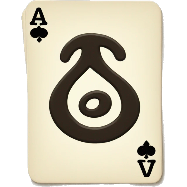 Q from a playing card emoji