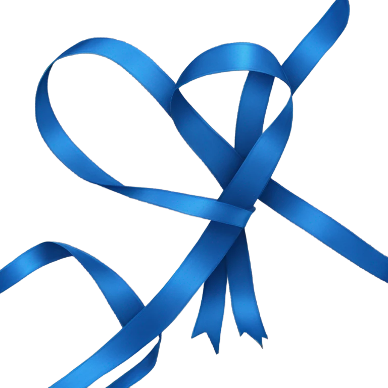 Blue ribbon emoji