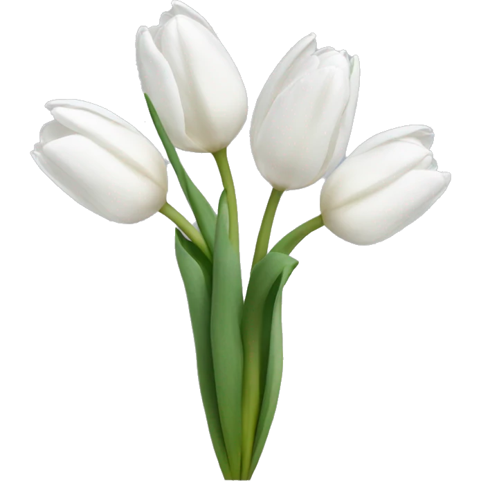 White tulips emoji
