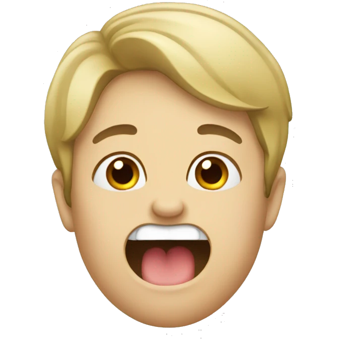 Someone putting a foot in their mouth emoji