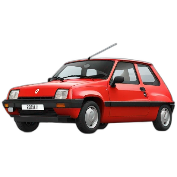 Renault super 5 rouge emoji