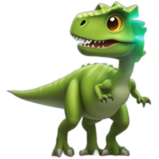 Dinosaur with eye lasers emoji