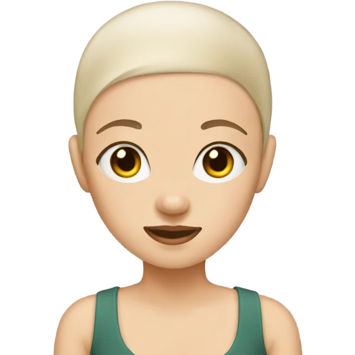 Girl with bald patches emoji