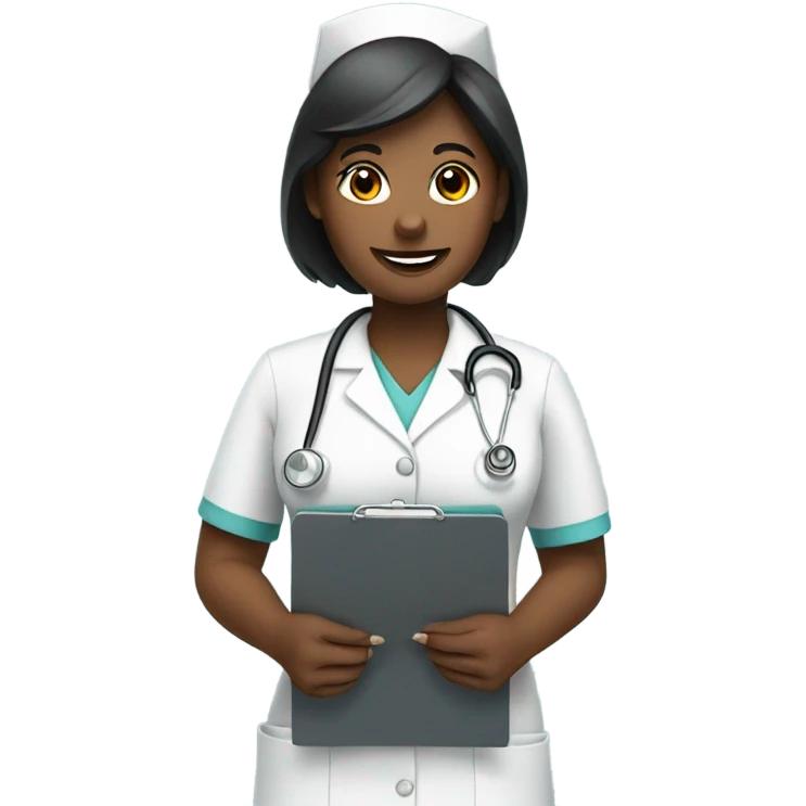 Nurse with clipboard emoji