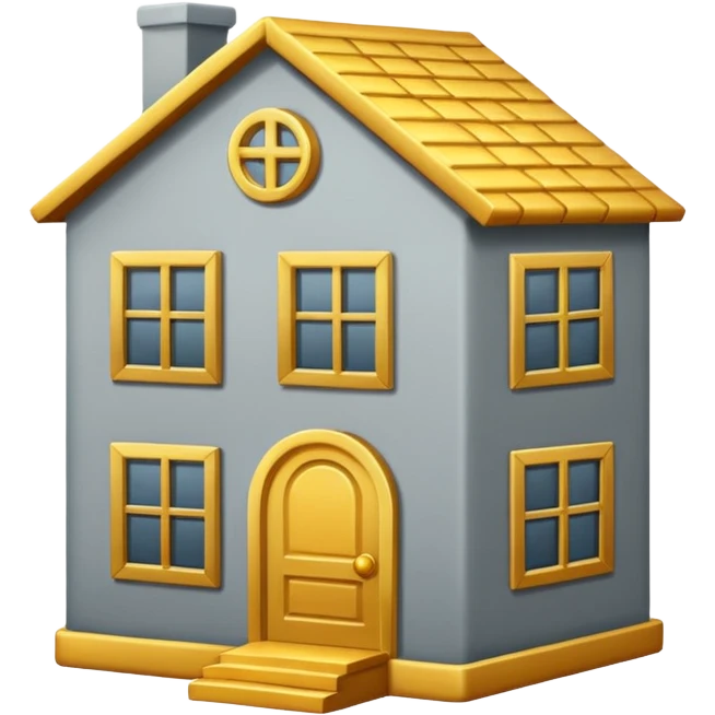 coin grey house emoji