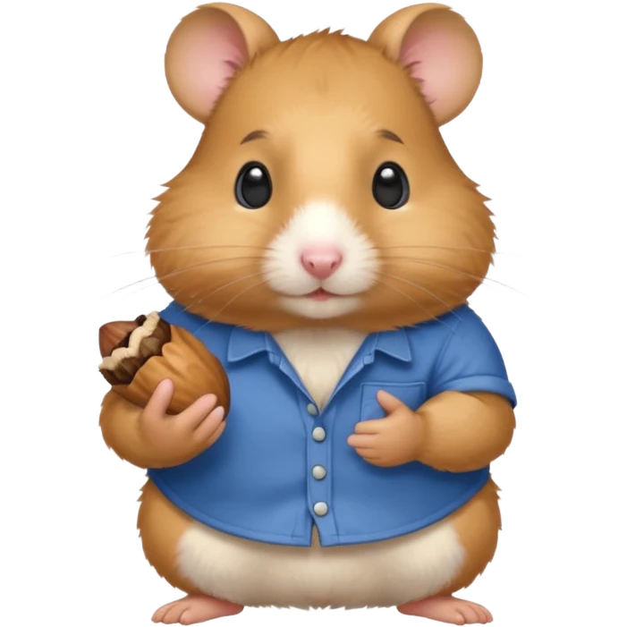 hamster holding nutz with shirt emoji
