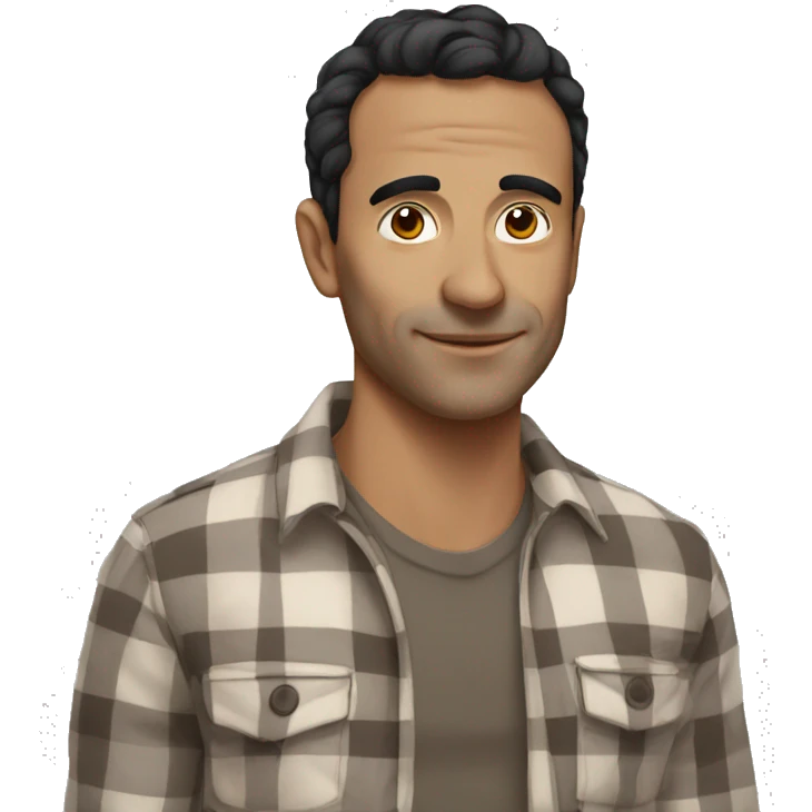 Turkish man with a vitiligo disease emoji
