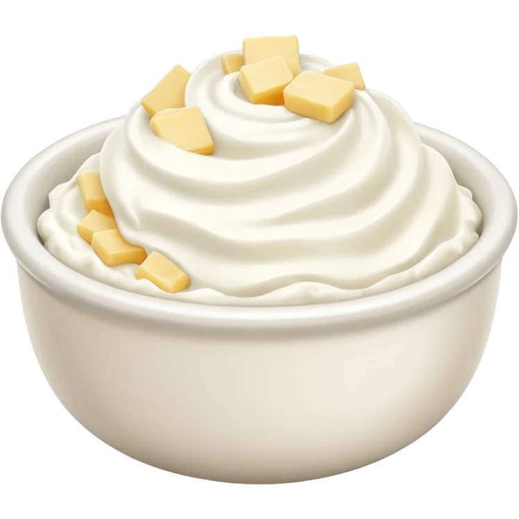 fluffy ricotta cheese, no packaging emoji