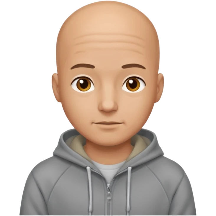 CUte bald man in hoody emoji