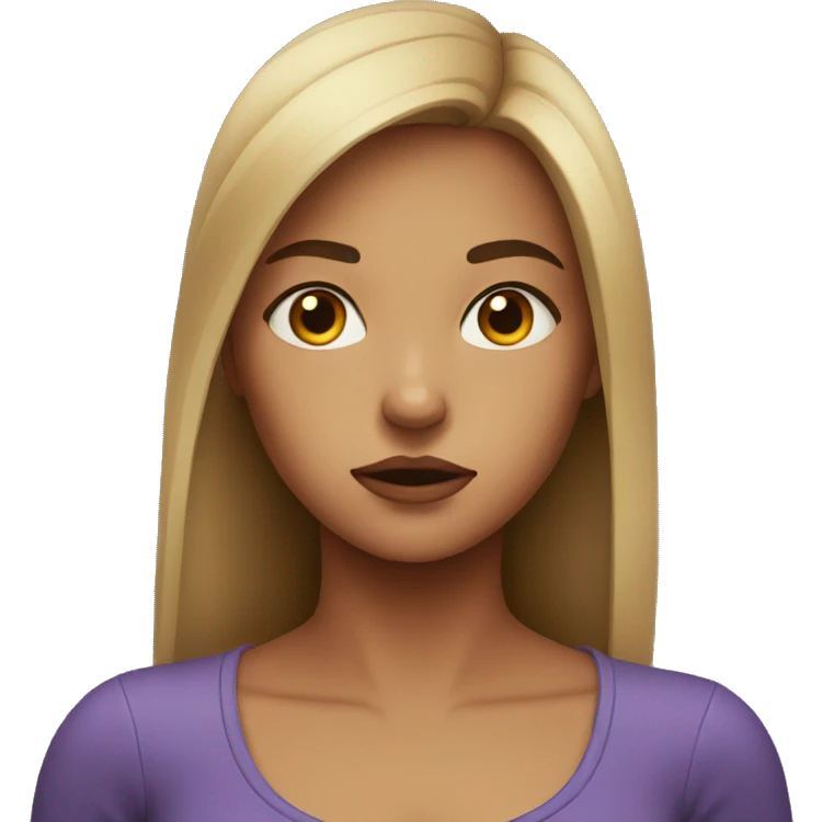 girl with intense gaze emoji