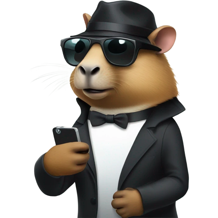 capybara secret agent emoji