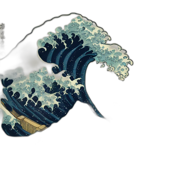 large wave of kanagawa emoji