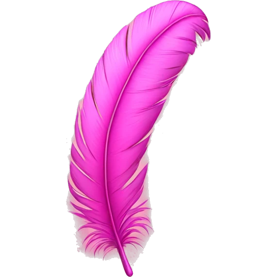 Pink feather Letter S emoji