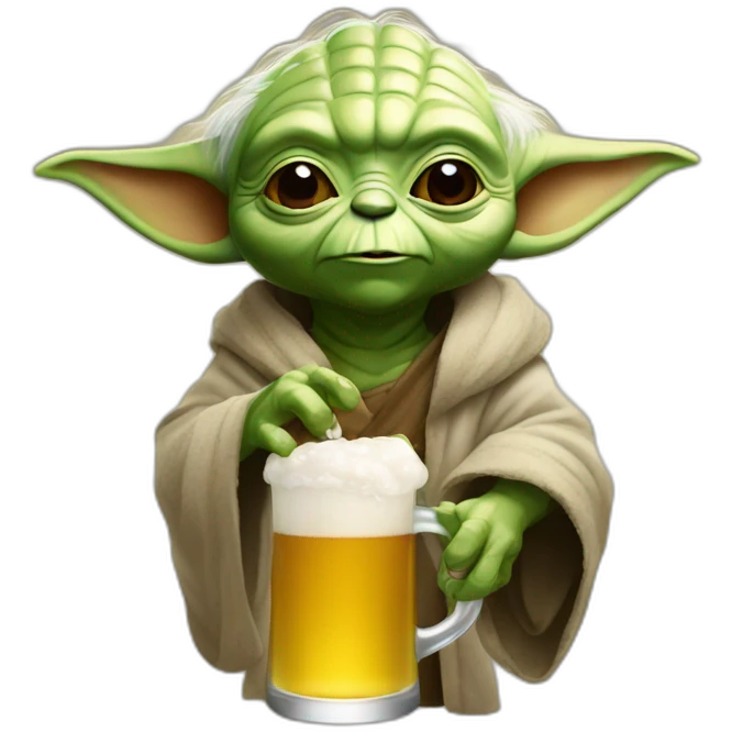 Yoda drink beer emoji