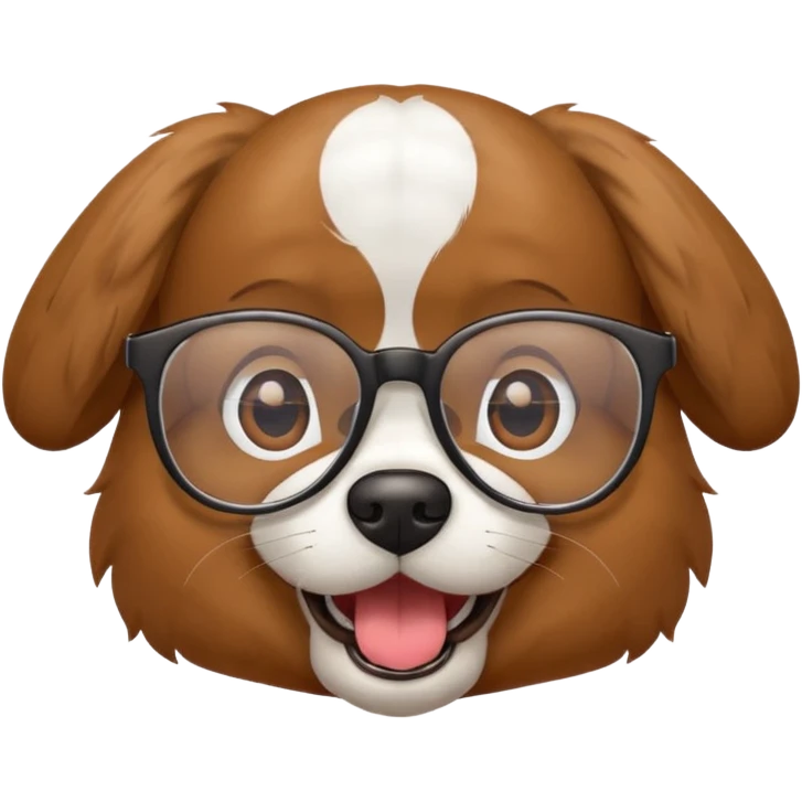 dog with glasses emoji