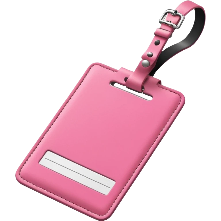 pink luggage tag emoji