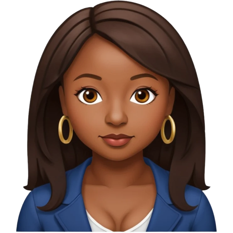 Naturi Naughton with dark brown hair emoji