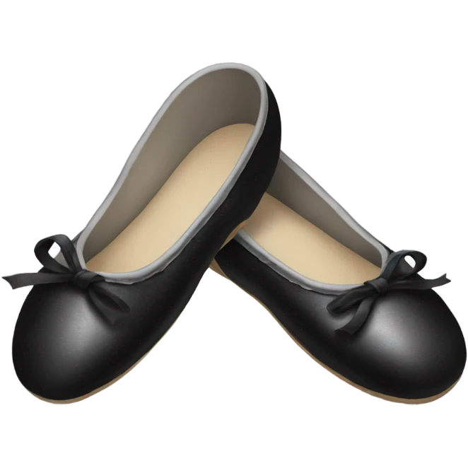 black ballet shoes emoji