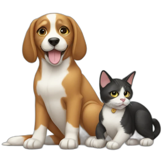 Cat With dog emoji
