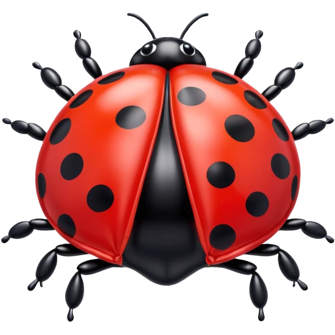   jeff koons style inflatable ladybug art emoji