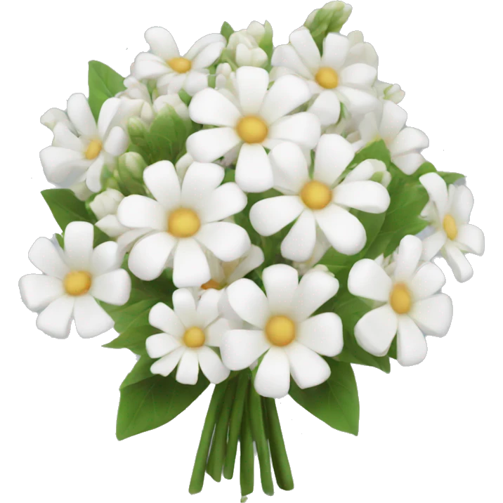 white flowers bouquet  emoji