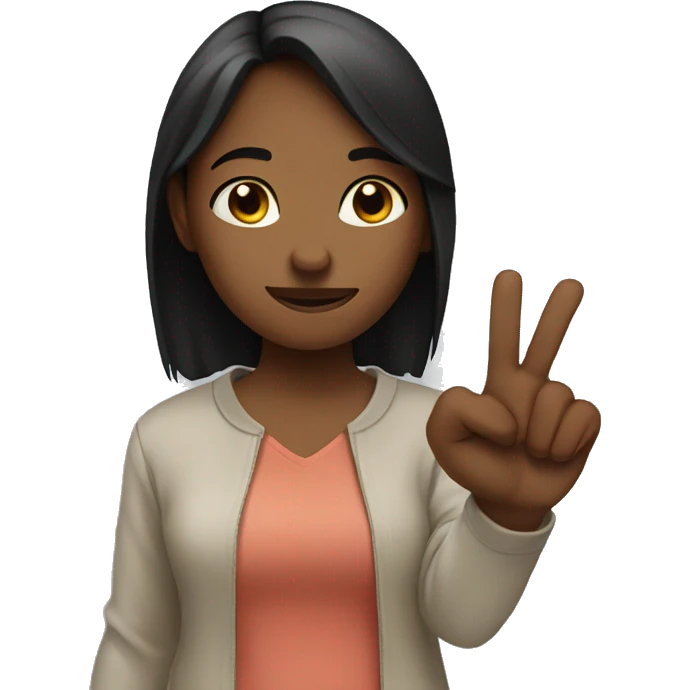 Girl saying no with finger emoji