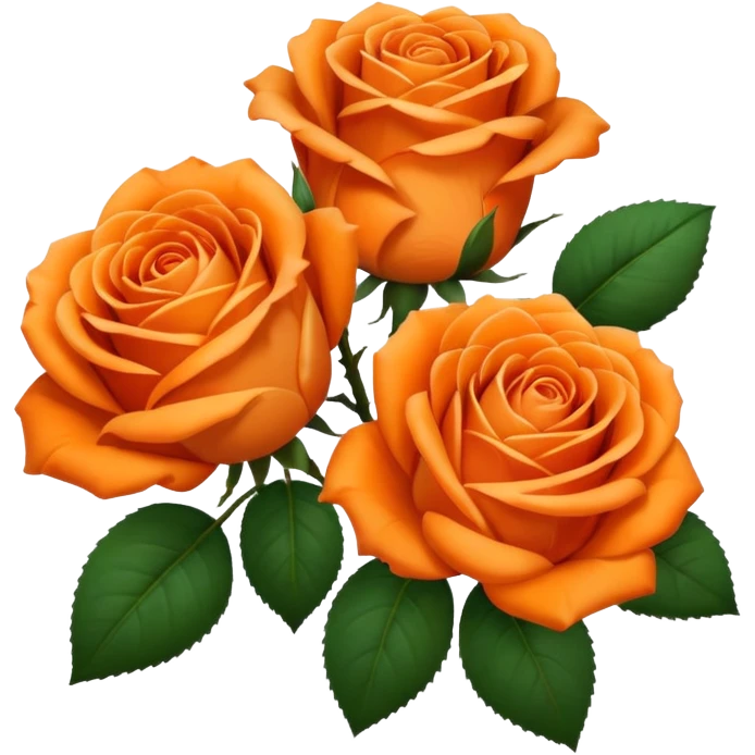 Orange roses emoji