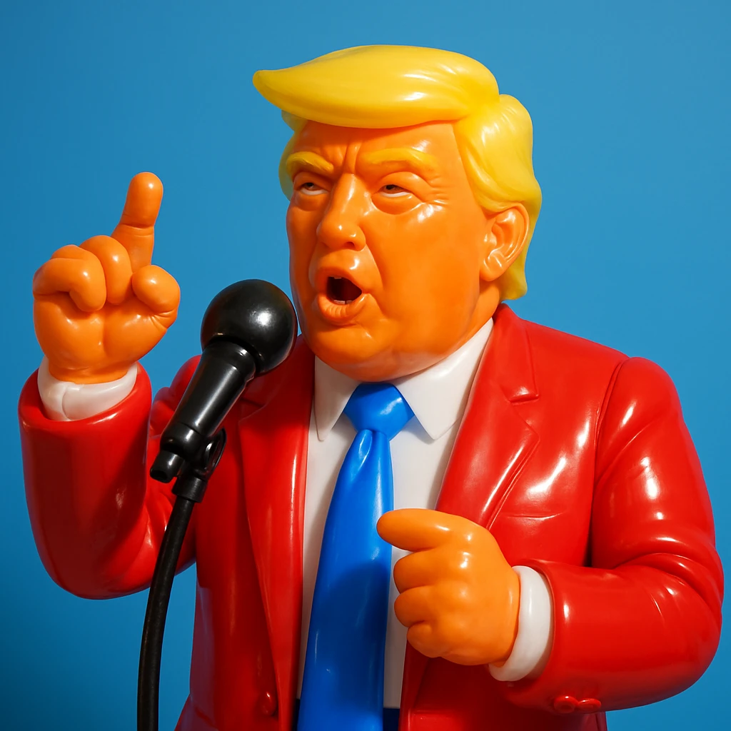 Donald Trump speaking at a rally emoji