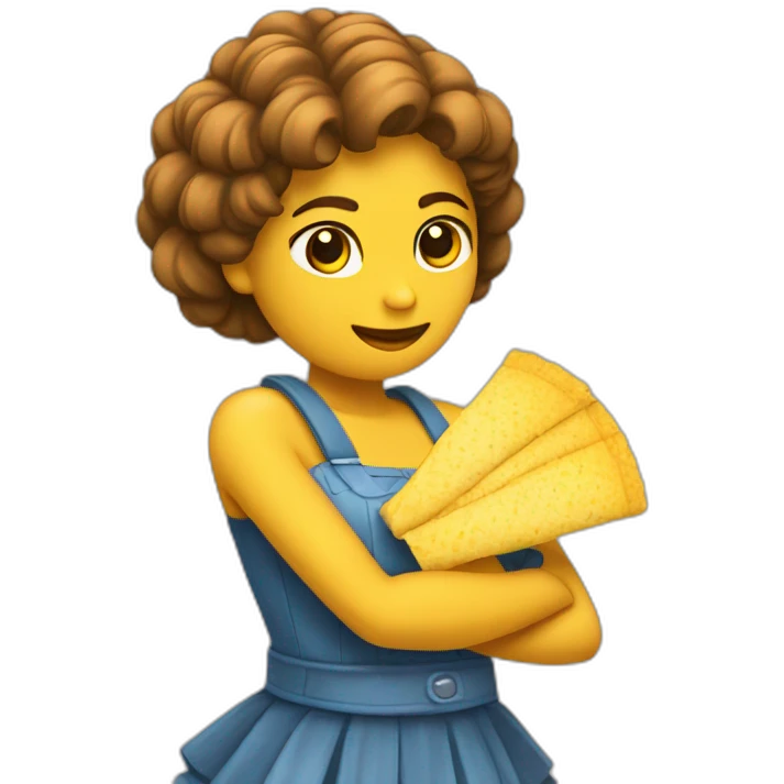 chica con abanico en la mano emoji