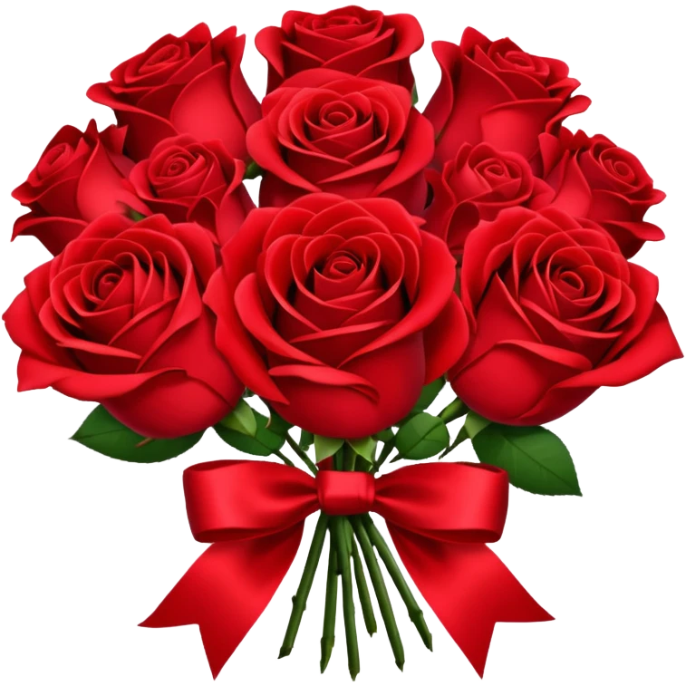 Generate an aesthetic red rose bouquet of a lot of roses emoji