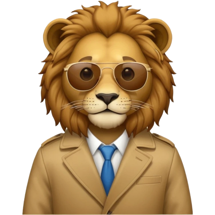 Lion with sunglasses emoji
