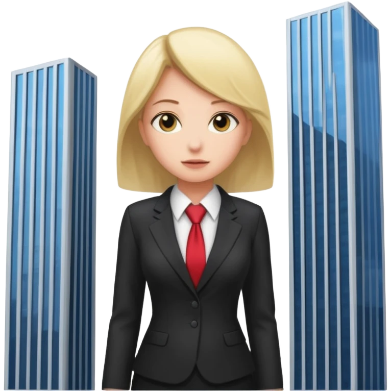 a giantess peeking out from behind a skyscraper to the viewer emoji