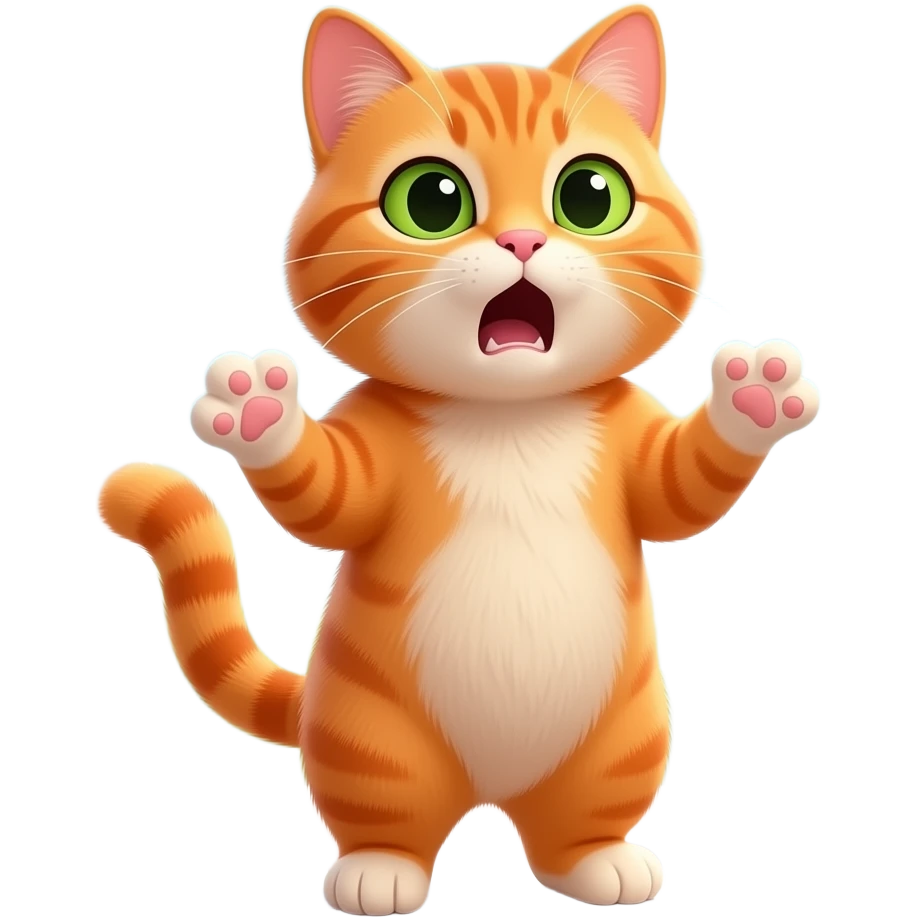 Funny cat about to sneeze emoji